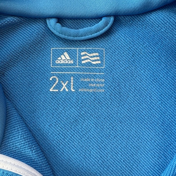 Adidas Golf Zip-Up Track Jacket Blue Sz 2XL - Picture 3 of 7